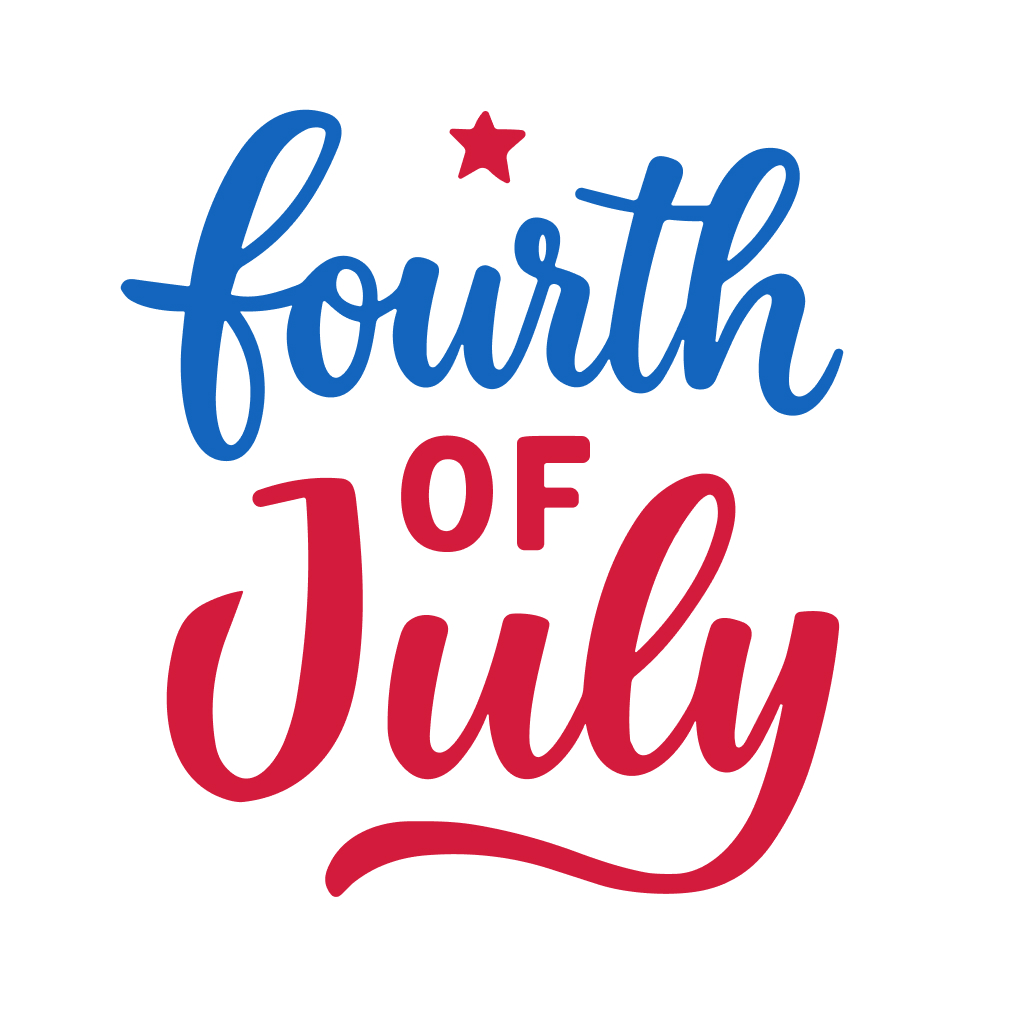 Festive Script Fourth of July Celebration Typography for Holiday Event