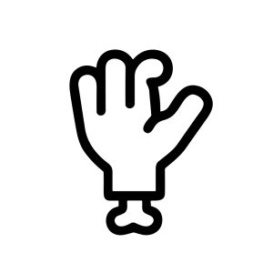 Simple Outline Zombie Hand Halloween Celebration Party Spooky Icon Illustration