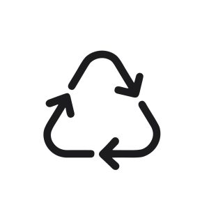 Minimalist Handdrawn Recycle Symbol Arrows Creative Simple Sign Icon