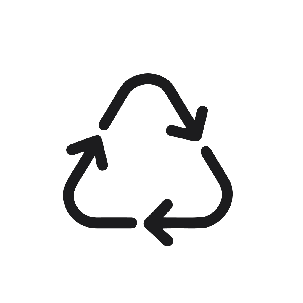 Minimalist Handdrawn Recycle Symbol Arrows Creative Simple Sign Icon