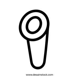 Simple Outline Microphone Music Audio Sound Recording Device Icon