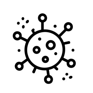 Doodle Style Virus Cell Microbe Germ Infection Disease Icon Element