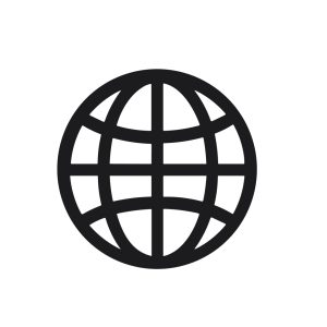 Simple Thin Line Globe World Connection Network Communication Symbol Icon