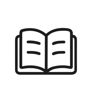 Simple Outline Open Book Manual Guide Publication Icon Illustration