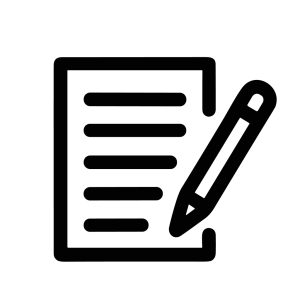 Simple Line Drawing Document With Pencil Business Office Illustration