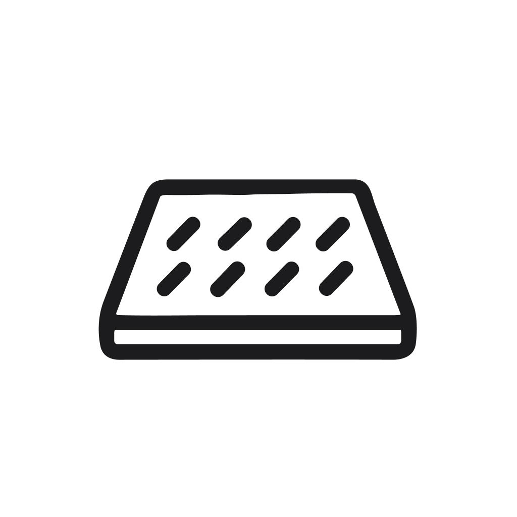 Outline Simple Mattress Single Bed Icon Sleep Furniture Illustration