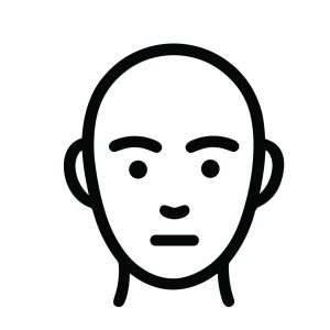 Simple Line Face Minimalist Avatar Human Head Portrait Icon
