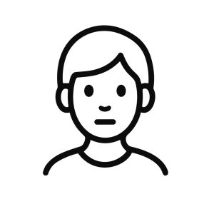 Simple Outline Portrait Man Avatar Person User Profile Line Art