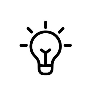 Simple Outline Lightbulb Idea Conceptual Solution Creativity Innovation Icon Symbol