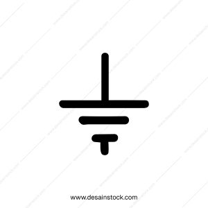 Minimalist Line Grounding Symbol Simple Electrical Engineering Schematic Icon