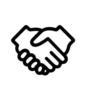 Simple Outline Handshake Agreement Collaboration Partnership Deal Symbol Icon