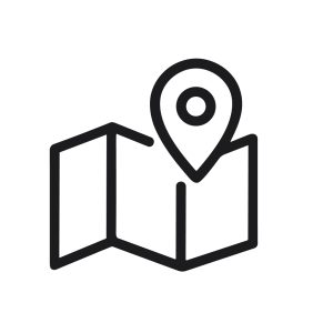 Simple Line Style Map Location Pin Point Navigation Icon Sign