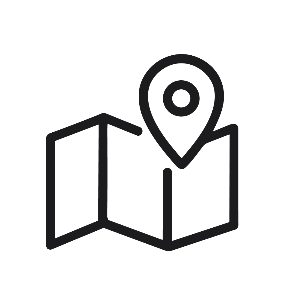 Simple Line Style Map Location Pin Point Navigation Icon Sign