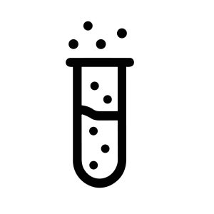 Simple Outline Test Tube Bubbles Illustration Liquid Experiment Icon