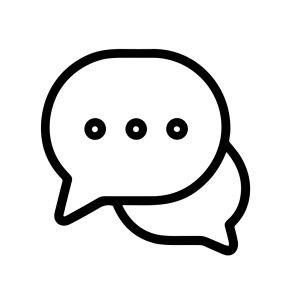 Minimalist Line Drawing Speech Bubble Conversation Dialogue Icon Design
