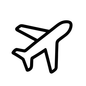 Simple Outline Flight Airplane Aircraft Icon Sign Shape Element
