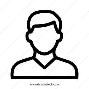 Simple Outline Male Avatar Profile Man Person User Icon Shape