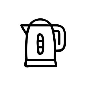 Simple Line Drawing Kettle Kitchen Appliance for Boiling Water Icon