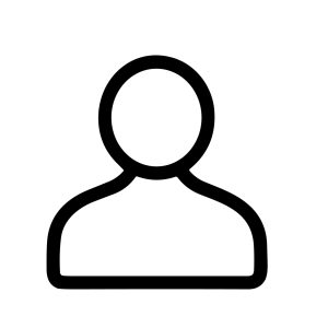 Simple Line Drawing Silhouette Human Shape User Account Icon