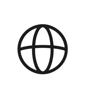 Simple Line Globe Icon Design, Internet World Network Connection Symbol