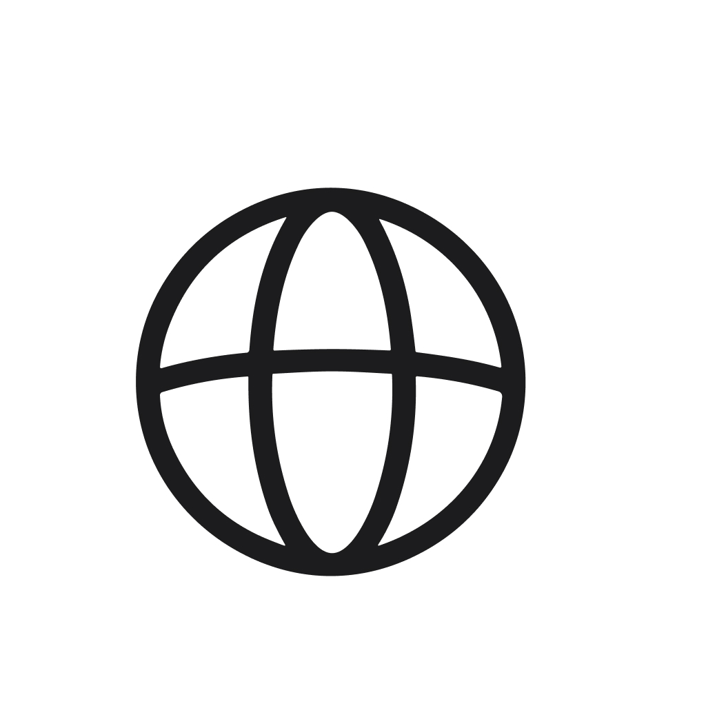 Simple Line Globe Icon Design, Internet World Network Connection Symbol