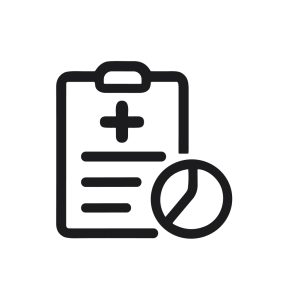 Minimalist Outline Clipboard with Plus Sign and Clock Icon Medical