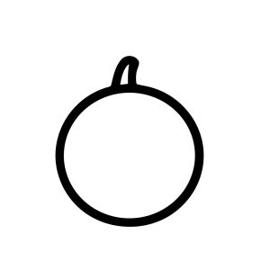 Minimalist Line Drawing Single Apple Fruit Simple Outline Icon