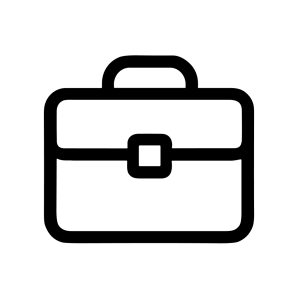 Simple Outline Professional Briefcase Bag Symbol Business Document Icon
