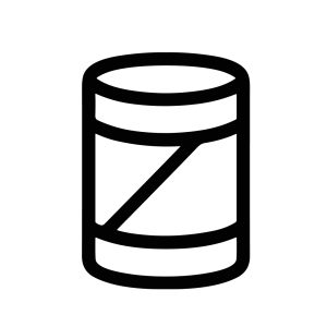 Minimalist Outline Simple Cylindrical Can Shape Container Line Art Icon