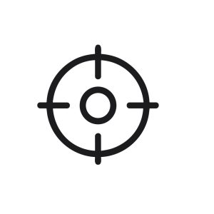 Minimalist Line Target Aim Scope Focus Icon Symbol Graphic Element