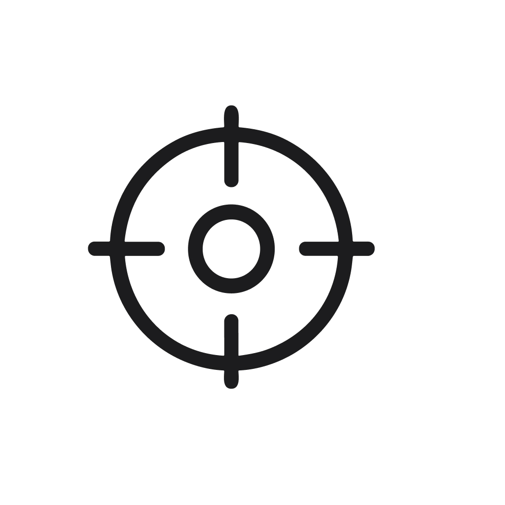 Minimalist Line Target Aim Scope Focus Icon Symbol Graphic Element