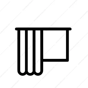 Simple Outline Curtain Rail Interior Decoration Minimalist Home Fixture Icon