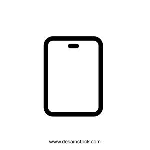 Simple Outline Modern Tablet Shape Smart Device Electronic Icon