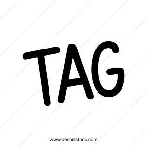 Simple Bold Inscription Tag Communication Concept Isolated on White Background