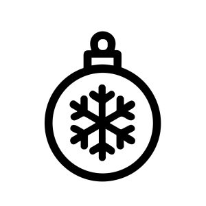Outline Handdrawn Snowflake Christmas Ornament Decoration Icon Symbol Design