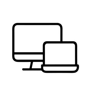 Simple Outline Laptop And Monitor Display Device Electronic Icon
