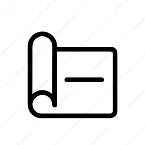 Minimalist Line Drawing Yoga Mat Exercise Equipment Fitness Icon Symbol