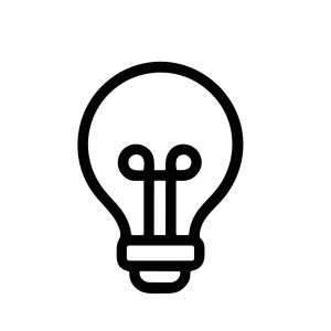 Simple Line Drawing Lightbulb Idea Symbol Innovation Concept Icon