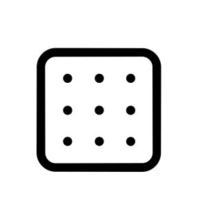 Minimalist Outline Square Nine Dot Grid Pattern Shape Icon Symbol