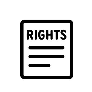 Simple Outline Rights Document Legal Agreement Paperwork Icon Element