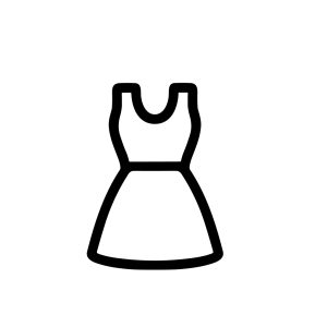 Simple Line Style Dress Garment Fashion Apparel Clothing Icon