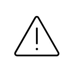 Minimalist Line Style Exclamation Mark Triangle Symbol Design Element