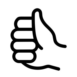 Simple Line Hand Gesture Thumb Up Approval Sign Icon Symbol
