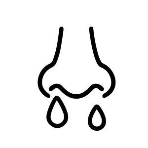 Line Art Simple Nose with Dripping Snot Symptom Health Illustration