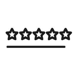 Simple Line Star Rating Symbol Excellent Quality Ranking Achievement Icon