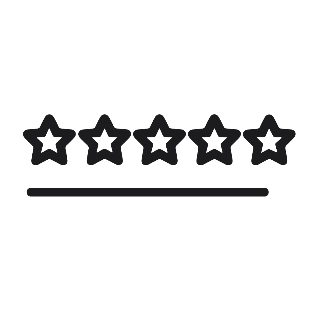 Simple Line Star Rating Symbol Excellent Quality Ranking Achievement Icon