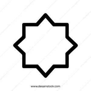 Simple Outline Geometric Star Shape Graphic Element Icon