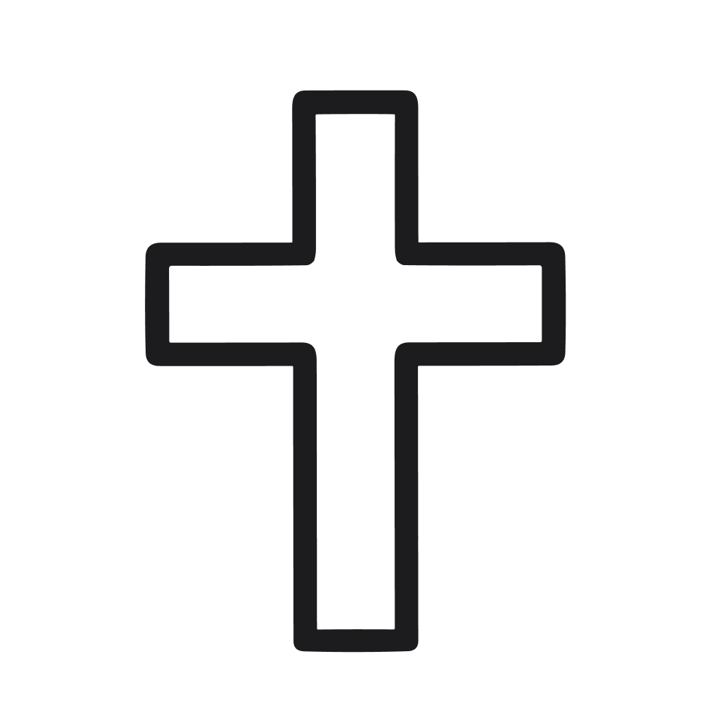 Simple Outline Religious Cross Symbol Graphic Element Illustration Icon