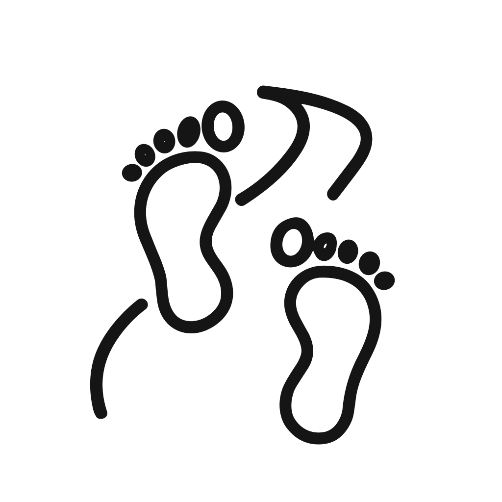 Simple Line Feet Step Directional Movement Dance Instruction Element
