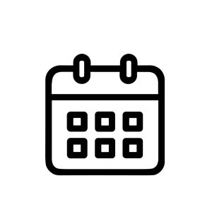 Simple Outline Calendar Date Schedule Appointment Planner Reminder Icon Graphic